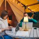 Cordless Rechargeable Table Lamp with Dimmer,Portables Battery Operated Table Lamp,Touch Dimmable Desk Lamp with USB Port,Bedside Night Lamp for Patio Camping Restaurant Home (Wood Grain)