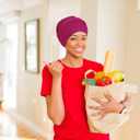 2 x 2 PCS Cotton Slouchy Chemo Beanies, Chemo Cap Headwear Cancer Hats for Women with Hair Loss (One Size)