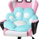 Ditucu Cat Paw Cushion Kawaii Chair Cushions 31.4 x 27.5 inch Cute Stuff Seat Pad Comfy Lazy Sofa Office Floor Pillow for Gaming Chairs Room Decor Blue (Large)