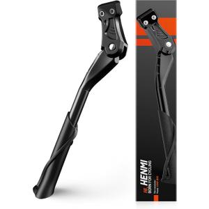 HENMI Bike Kickstand for 24-29 Inch Bicycle, 0.7 inch (18mm) 2 Holes, Non-Slip Base Adult Bicycle Kickstand for Mountain Bike,