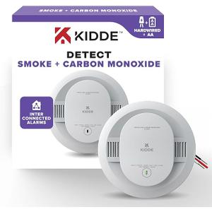 Kidde Smoke Detector, AA Battery Powered, LED Warning Light Indicators, Pack of 1, White, 30CUAR