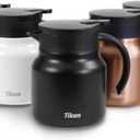 Tiken Coffee Server, 800ML (27 Oz) Thermal Coffee Carafe, Stainless Steel Insulated Vacuum Coffee Carafes For Keeping Hot - Matte Black