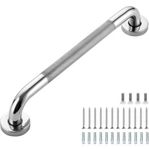 Grab Bars for Shower, 1 Pack 16-Inch Anti Slip Shower Handles for Elderly, Safety Shower Grab Bar, Stainless Steel Handicap Grab Bars for Bathroom (Polished Nickel 1" Diameter)