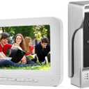 AMOCAM Video Intercom System, 7 Inch Monitor Wired Video Door Doorbell Kit, Outdoor IR Camera Door Intercom, Support Monitoring, 2-Way Audio Unlocking for Home