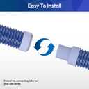 Pool Vacuum Cleaner Hose 1.5",8 Pcs Pool Hose Set for Replacement Parts for Major Brand Automatic Inground Pool Vacuums (Blue)