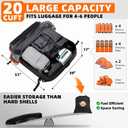 Sailnovo Aerodynamic Rooftop Cargo Carrier Bag, 20 Cubic Feet Waterproof Car Top Carrier for All Vehicles with/Without Racks, Holds Luggage for 4-6, Includes Anti-Slip Mat, Storage Bag, Luggage Lock