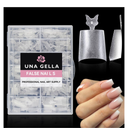 UNA GELLA Short Coffin Fake Nails 504Pcs Half Cover Matte Nail Tips Extra Short Coffin Gel Nail Tips No C Curve Pre-buff No Need File Salon Quality Nail Extension DIY Nail Art Salon 12 Sizes