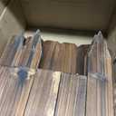 Garden Wooden Fence Edging, Burnt Wood Finish, Fir Wood,Outdoor Lawn Landscape Border (3, 11.8" Height)