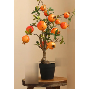 43 inch Artificial Pomegranate Fruit Tree in Nursery Pot