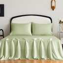 Queen Size Tencel Lyocell Cooling Sheets, Silky Soft Sheet Set with 16 Inch Deep Pocket, Breathable Eucalyptus Bedding for Hot Sleepers, Sage Green