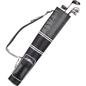 Champkey Professional Golf Sunday Bag (Carry 3-9 Clubs) - 6 Carry Pockets & Adjustable Sling Strap Golf Carry Bag Ideal for Golf Course & Travel (Black)