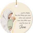 2 x Christmas Ornament - Jesus Ceramic Ornament, Christian Baby Memorial Gift, Religious Christmas Decoration, Sympathy Gift for Loss of Son and Daughter, Bereavement Gifts for Loss of Child