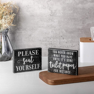 2 Pieces Funny Farmhouse Bathroom Decor You Never Know What Have Until
