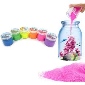 JULAN 6 Pack Magic Sand - Space & Colored Sand Toys for Kids & Adults - 6 Colors