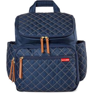 Skip Hop Diaper Bag Backpack: Forma, Multi-Function Baby Travel Bag with Changing Pad & Stroller Attachment, Navy