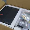 Edospaen Nightstand with 2 Drawers and Open Shelf Solid Wood Bedside Table Storage Night Stand with Light for Bedroom, Black