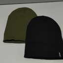 FURTALK Beanie Hat for Women Men Winter Hat Womens Cuffed Beanies Knit Skull Cap Warm Ski Hats (One Size, Black+pine Green)