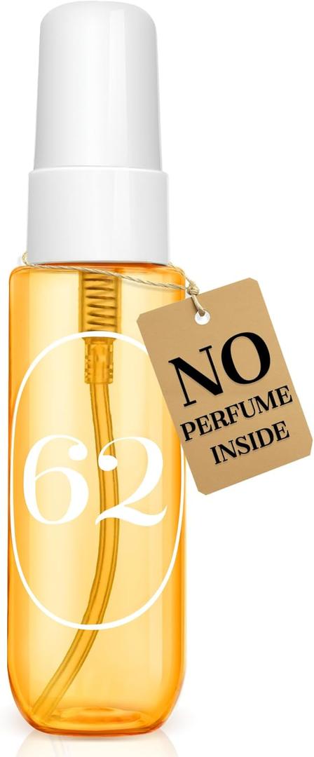 6 x Empty Travel Size Toiletries Bottles Compatible with Sol de Janeiro 62 Perfume, 1 OZ TSA Approved Leak-Proof Containers Refillable for 3 OZ & 8.1 OZ, Travel Essentials, Only A Bottle No Perfume