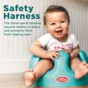 Nuby My Floor Seat - Portable Baby Chair with Soft Foam Cushion, Safety Harness, and High Back Design - 4+ Months - Aqua