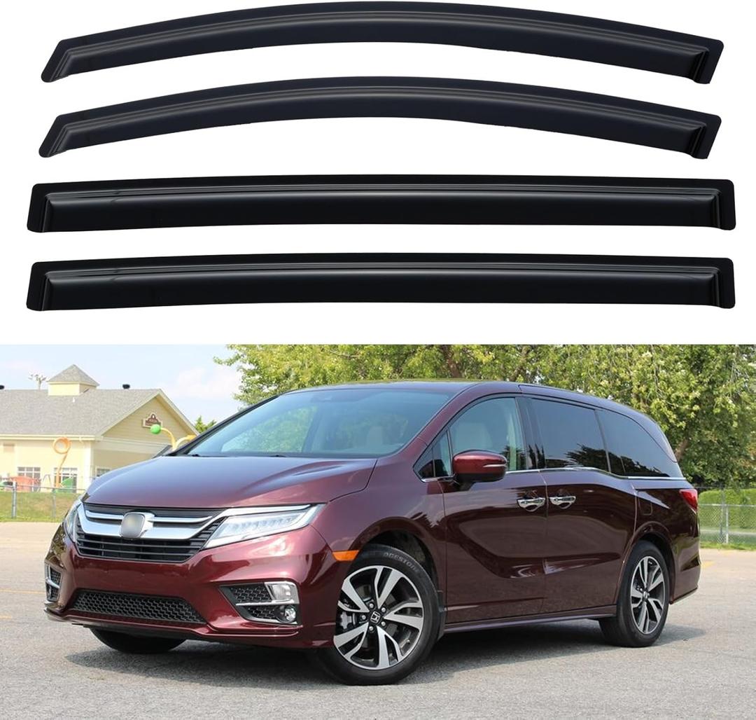 Window Visors Rain Guards for 2018-2025 Honda Odyssey, Out-Channel Window Vent Wind Deflectors Visors Shades for 18 19 20 21 22 23 24 25 Honda Odyssey