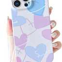 Yeddabox Compatible for iPhone 13 Pro Case Cute Heart Phone Case Full Camera Protection Soft TPU Shockproof Cover for Women Girls - Colorful 5