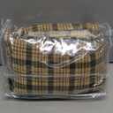 VHC Brands Cider Mill King-Size Plaid Pillow Case, Tan, 21x40, Set of 2
