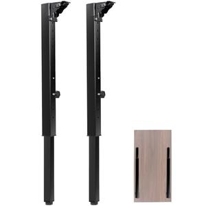DorBuphan Folding Square Table Legs 2 PCS, Adjustable Height 25”- 34” DIY Desk Legs, Foldable Furniture Legs for Outdoor Camper, RV, Coffee Dinner Table, Tabletops, Kitchen