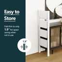 4 Step Foldable Step Stool, 330lbs Load, White