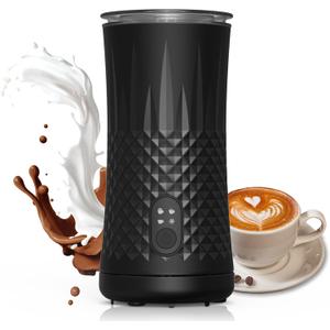 Milk Frother and Steamer,Hot and Cold Foam Maker and Milk Steamer Function 4 In 1, Automatic with Smart Temperature Control for Coffee, Latte,Christmas Gift for Cappuccino and Macchiato Accessories