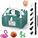4-in-1 Balloon Pump Electric Sports Balls Electric Balloon Pump for Sports Balls All Balloons Latex Foil 260q Mylar Balloon, Air Cushion Pool Float Yoga Ball Inflator Deflator Balloon MachineGreen (Pink)