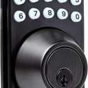 Amazon Basics Electronic Keypad Deadbolt Door Lock with Touch-Control Keyless Entry, Keyed Entry Option, Traditional, Oil Bronze, 1-Pack