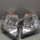 ELH Headlight Assembly Fit For 2009-2021 Nissan Frontier 4-Door Sedan Driver And Passenger Side (Chrome Housing With Amber Reflector)