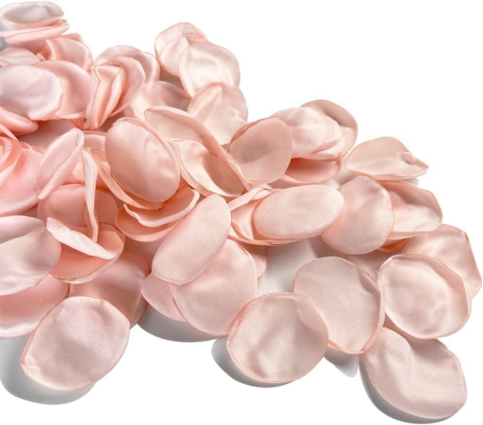 200PCS Rose Petals, Pink Flower Girl Scatter Petals for Weddings Party Dinner Table Romantic Night Decoration