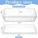Baderke 2 Set 16" x 9" Plastic Chilled Serving Tray for Parties with Compartments Ice Chilled Party Platter Charcuterie Serving Board Cold Dish Dip for Fruit Seafood Vegetable Appetizer (Clear)