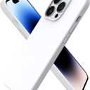 ORNARTO Compatible with iPhone 14 Pro Case 6.1, Slim Liquid Silicone 3 Layers Full Covered Soft Gel Rubber Phone Case Protective Cover with Microfiber Lining 6.1 inch-White