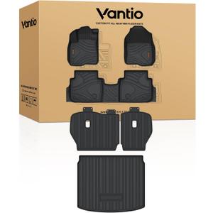 Floor Mats for Honda CR-V 2023 2024 2025 2026 | Custom Fit for CRV Gas, Hybrid & e:FCEV, All Weather Protection, TPE Full Set with Cargo Liner Rear Seat Back Protectors