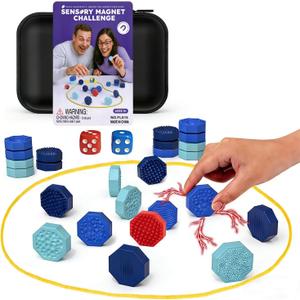 Magnet Chess Game, Magnet Game with String & Silicone Stones, Magnetic Chess Gifts for Teen Boys Girls, Magnetic Stones for Family Games Night, Stocking Stuffers with Travel Games for Kids & Adults