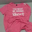 You Make Me Wanna Shoop Fun 90s Music T-Shirt (L, Pink)
