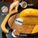 2 x Kitchen Click Bread Knife for Homemade Bread  16" Acacia Wood Bow Knife with 3 Extra Blades  Sourdough Bread Slicer for Even, Crumb-Free Cuts  Ideal for Artisan Loaves, Bagels,