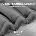 Sunbeam Electric Throw, Soft, Warm, Flannel Heated Blanket, 4 Heat Settings, 4-Hour Auto Shut-Off, Fast Heating, Comfy and Cozy, Grey Color, 50" x 60"
