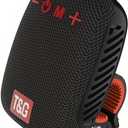 T&G Portable Bluetooth Bike Speaker, Waterproof Wireless Mini Speaker with Bike Mount, 12H Playtime, Built-in Mic, Shockproof, for Cyclists, Hiking, Travel (Black)