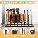 Housen Solutions Boot Rack Organizer for Tall Boots, 8 Pairs Metal Free Standing Shoe Boots Rack, Black Shoes Boot Organizer Holder Stand for Closet, Entryway, Garage, Porch, Hallway