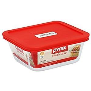Pyrex Simply Store 4Cup/950ml Square Red PC