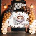A Baby Is Brewing Coffee Party Decorations A Baby is Brewing Baby Shower Backdrop Brown Balloons for Gender Reveal Party, Brown