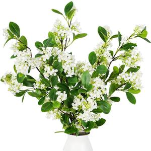 Melorca&Guilla Artificial Plants,3PCS 32" Green Faux Branches for Vase Faux Stems Greenery Stems,Artificial Branches Fake Plants for Shop Garden Office Home Dcor (3, Daphne)