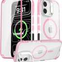 Magnetic for iPhone 17 Case, Built-in Screen Protector Pink
