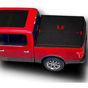 5.5ft Soft Roll Up Truck Pickup Tonneau Cover for 2007-2021 Toyota Tundra Short Bed Cover | Compatible for Deck Rail System