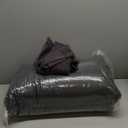 Bedsure Waffle Comforter Set Queen, Charcoal Soft Bedding, Waffle Weave Bed Set, 3 Pieces, 1 Comforter (90"x90") and 2 Pillow Shams, Cotton Shell and Polyester Lining for All Seasons