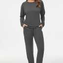 Fixmatti Women Casual 2 Piece Outfit Long Pant Set Sweatsuits Tracksuits (S)