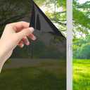Lmlpt One Way Window Film Privacy See Out Not in Windows Tint for Home Sun UV Blocking Dark Glass Tinting Films Heat Insulation Self-Adhesive Mirror Door Coverings Sticker,Magic Black,29.5X118.1inch, 29.53 inch x 9.84 feet